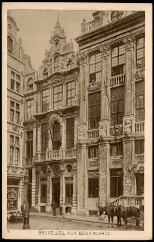 Brüssel Bruxelles Grand Place et rue de la Colline  Maison des Nègres 1910