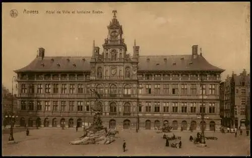 Postkaart Antwerpen Anvers Rathaus - L'Hôtel de Ville 1910