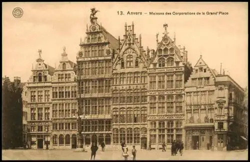 Antwerpen Anvers Maisons des Corporations de la Grand' Place 1910