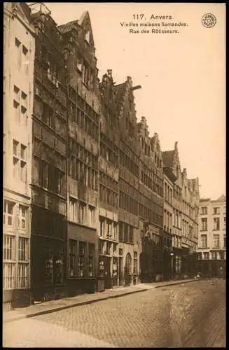 Antwerpen Anvers Vieilles maisons flamandes, Rue des Rôtisseurs 1910