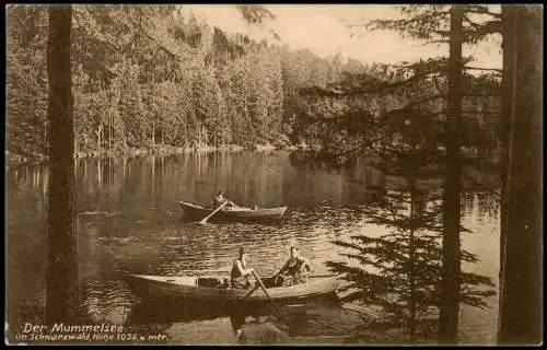 Ansichtskarte Achern Ruderer auf dem Mummelsee 1926