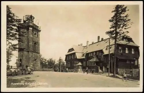 Auersberg (Erzgebirge) Berghotel Auersberg mit Aussichtsturm 1932