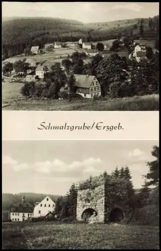 Ansichtskarte Schmalzgrube-Jöhstadt (Erzgebirge) 2 Bild Stadtansichten 1979