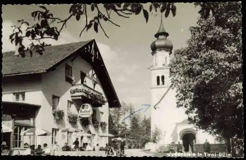 Ansichtskarte Judenstein (Gemeinde Rinn) Kirche und Gasthof - Fotokarte 1964