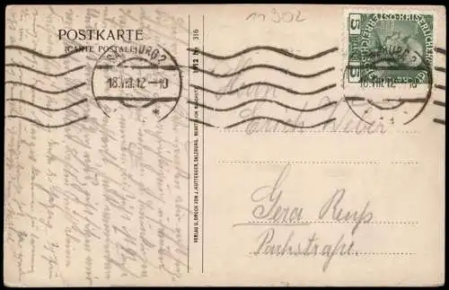 Ansichtskarte Salzburg Stiftskeller St. Peter feiernde Männer 1911
