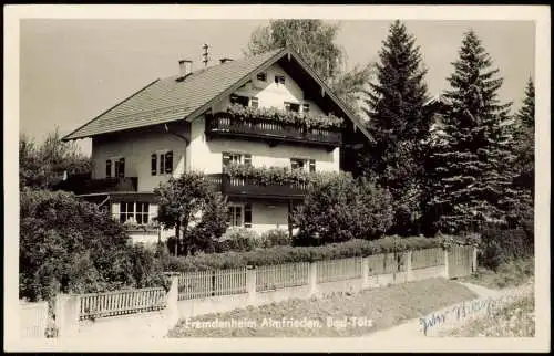 Ansichtskarte Bad Tölz Fremdenheim Almfrieden - Fotokarte 1962