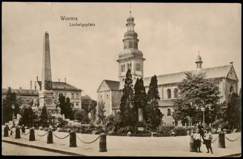 Ansichtskarte Worms Ludwigplatz 1919