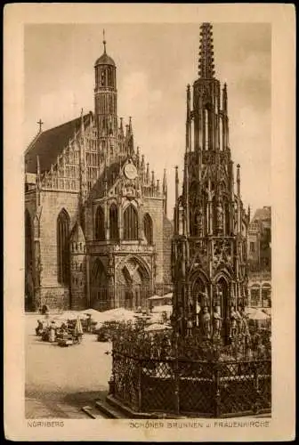 Ansichtskarte Nürnberg Frauenkirche 1928