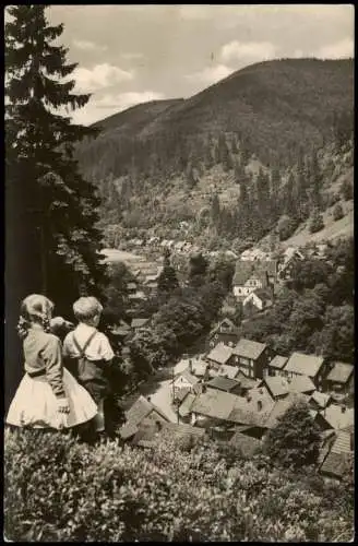 Luisenthal (Thüringen) OT Schwarzwald Blick auf Siegelgrund FDGB Heim 1959