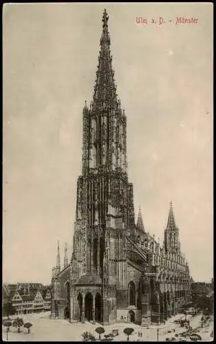 Ansichtskarte Ulm a. d. Donau Münster, 161 m hoch 1913