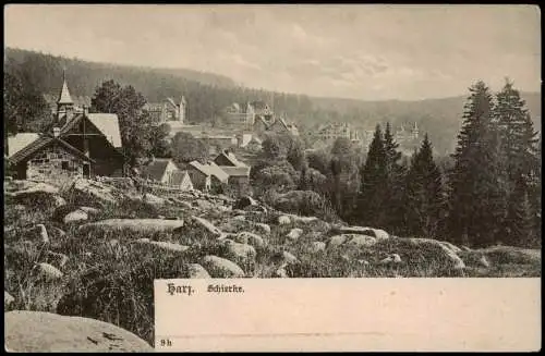 Ansichtskarte Schierke Partie an der Stadt 1909