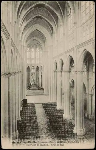 CPA Chapelle-Montligeon (Orne) Intérieur de l'Eglise 1912