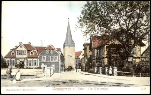 Ansichtskarte Wernigerode Am Westerntor 1900/1987  REPRO
