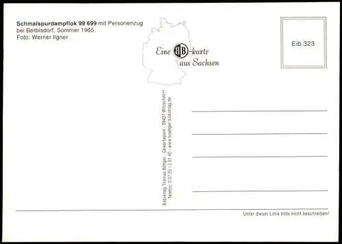 Berbisdorf Radeburg Schmalspurdampflok 99 699 Personenzug bei Berbisdorf 1995