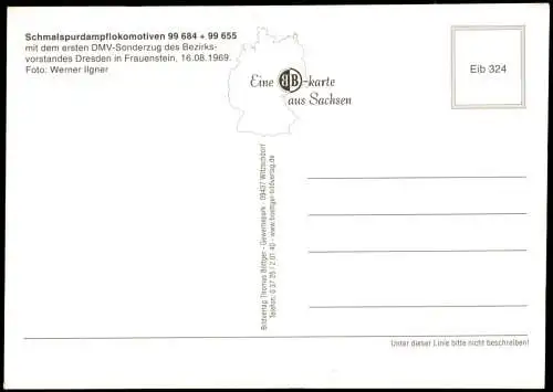 Frauenstein Erzgebirge Schmalspurdampflokomotiven 99 684 DMV-Sonderzug 1995