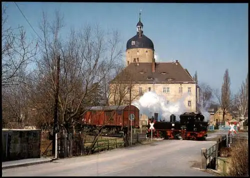Mügeln Schmalspurdampflokomotive 099 713 Rollfahrzeugen Schloss Ruhetal 1993