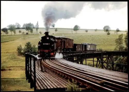Stützengrün Schmalspurdampflokomotive 99 1590 GmP Stützengrüner Viadukt 2005