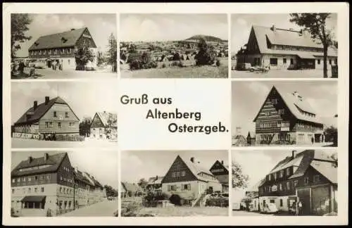 Altenberg (Erzgebirge) DDR Mehrbild-AK mit Haus- und Umland-Ansichten 1962/1961