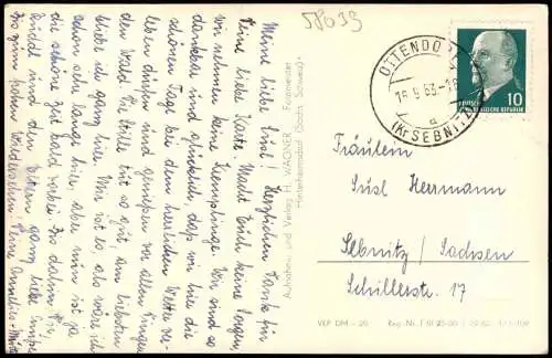 .Sachsen Erholungsort Ottendorf Sächsische Schweiz zur DDR-Zeit 1963