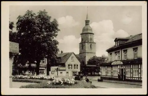 Ansichtskarte Friedrichroda Stadtteilansicht mit Cafe zur DDR-Zeit 1953