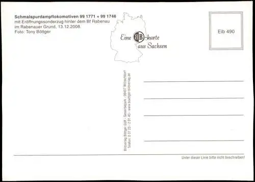 Schmalspurdampflokomotiven mit Eröffnungssonderzug am Bahnhof Rabenau 2008