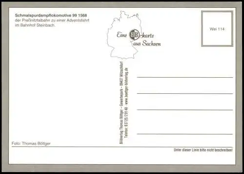 .Deutschland Gute Fahrt ins neue Jahr! Schmalspurdampflokomotive 99 1568 2008