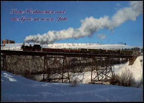 .Sachsen Schmalspurbahn Sonderzug Hüttenbachviadukt, Frohe Weihnachten 1992