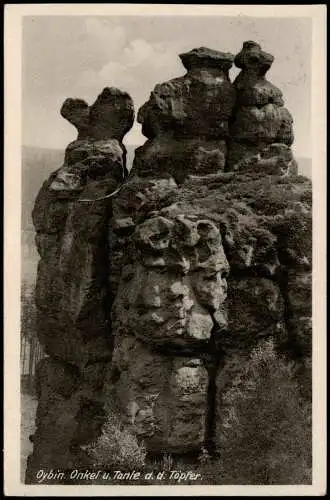 Ansichtskarte Oybin Onkel u. Tante d. d. Töpfer. Oberlausitz 1953