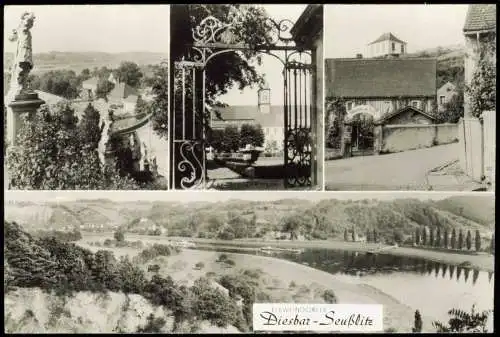 Diesbar (Elbe)-Nünchritz (Elbe) DDR Mehrbildkarte mit 4 Ortsansichten 1970