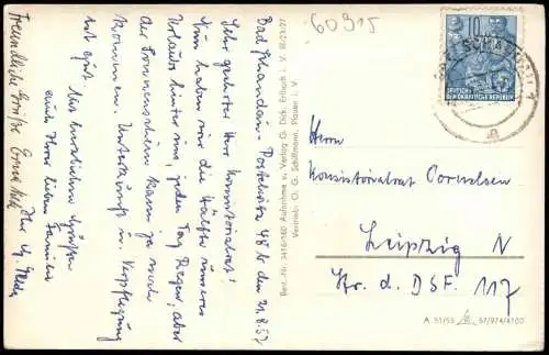 Postelwitz-Bad Schandau Ortsansicht zur DDR-Zeit Siebenbrüderhäuser 1957