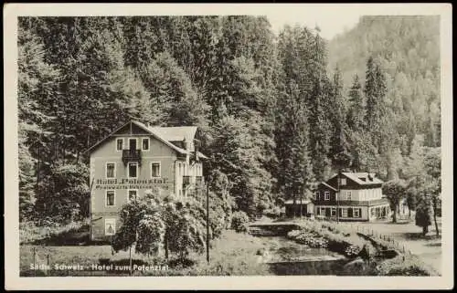 Hohnstein (Sächs. Schweiz) Sächs. Schweiz Hotel zum Polenztal 1954
