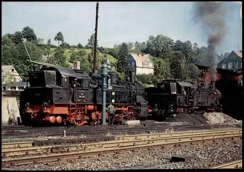 Ansichtskarte Schleusingen Rennsteigbahn Schwartzkopff Lokomotive 1970/2010