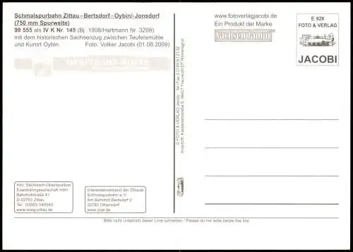 .Sachsen Schmalspurbahn Zittau-Oybin 99555 Hartmann Teufelsmühle 2009