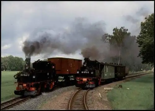 Ansichtskarte .Sachsen Schmalspurbahn Döllnitzbahn Hartmann im Bahnhof 2009