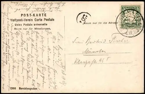 Ansichtskarte Berchtesgaden Panorama-Ansicht Ortsansicht 1907