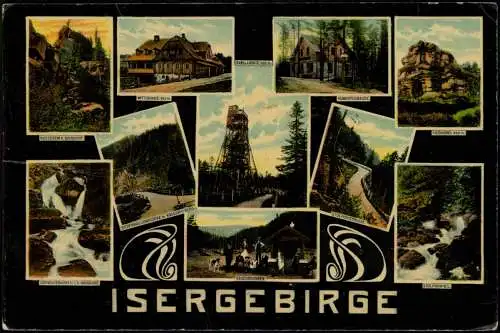 Neustadt an der Tafelfichte Nové Město pod Smrkem MB: Isergebirge 1910