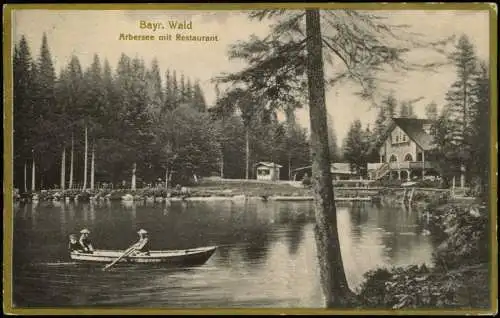 Bayerisch Eisenstein Arbersee, Restaurant - Ruderboot BROMOGOLD 1924
