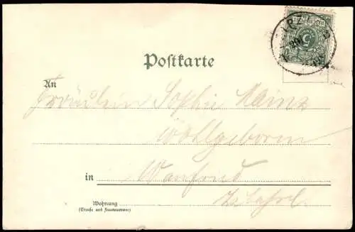 Ansichtskarte Leipzig Gruss aus... Uni, Augustusplatz, Post 1900