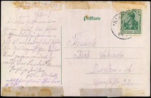 Ansichtskarte Görlitz Zgorzelec Alte Stadtmauer - Uferstraße 1915