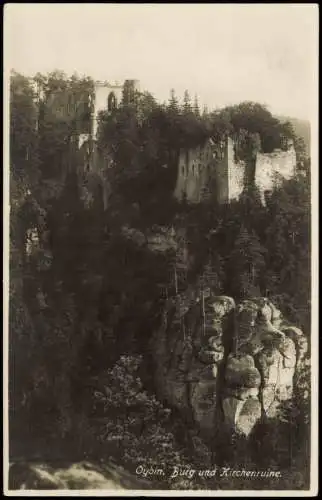 Ansichtskarte Oybin Burg und Klosterruine - Fotokarte 1930