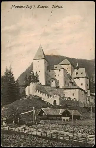 Ansichtskarte Mauterndorf Gesamtansicht Außenansicht Schloss (Castle) 1910
