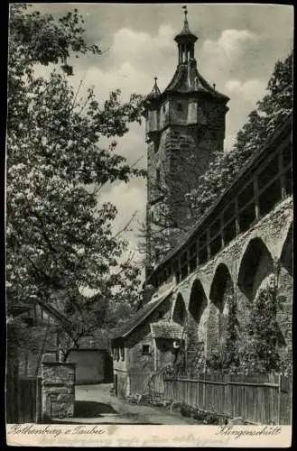 Ansichtskarte Rothenburg ob der Tauber Ortspartie Klingenschütt 1952