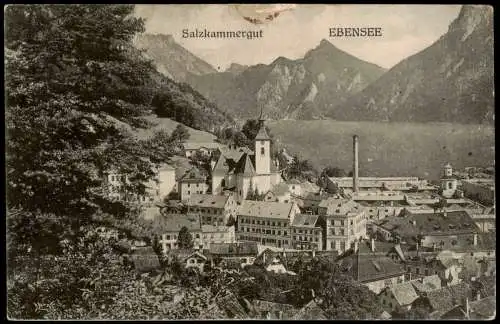 Ansichtskarte Ebensee Umland-Ansicht Salzkammergut 1910