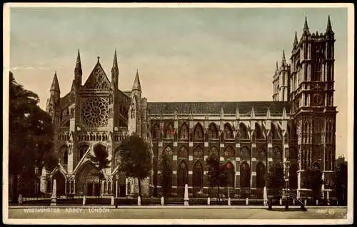 Postcard London Westminster Abbey 1936