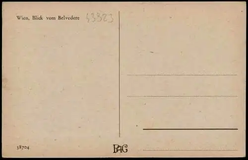Ansichtskarte Wien Panorama-Ansicht Blick vom Belvedere 1930