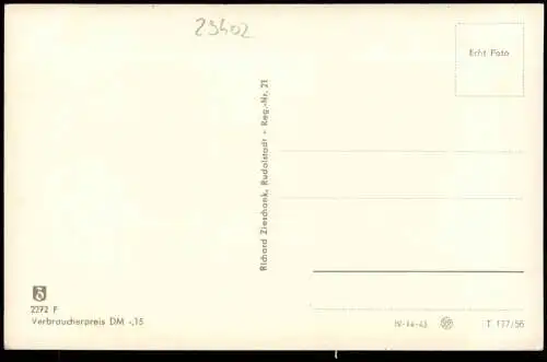 Ansichtskarte Rudolstadt DDR Mehrbildkarte mit der Stadt-Kirche 1956