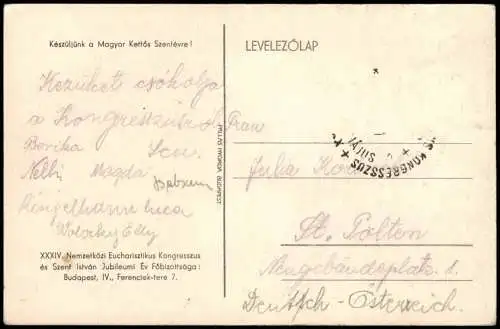 Religion-Kirche & Religiöse Person: DR SERÉDI JUSZTINIAN 1950