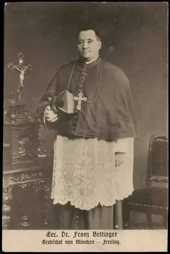 Religion-Kirche  Exc. Dr. Franz Bettinger Erzbischof von München Freising 1910