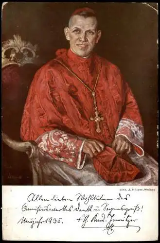 Religion & Religiöse Person, Künstlerkarte pinx. J. Hölzer-Weinek 1935