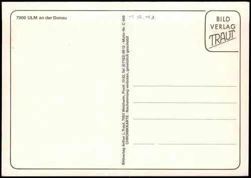 Ansichtskarte Ulm a. d. Donau Ulmer Münster 3 Bild Chronikkarte 1993
